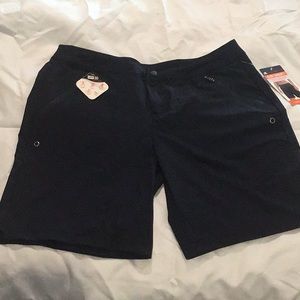 NWT Zeroxposur mid-night navy Sun Smart Paddle Swim Shorts SPF 30-Size Medium
